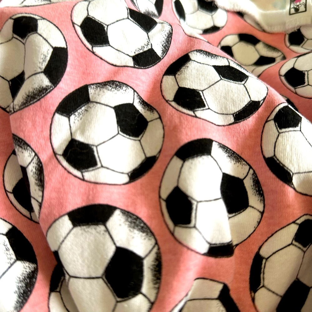 Boxercraft Girl Premium Cotton Throw Blanket Soccer Ball Pattern Made in USA HTF